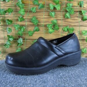 Safe T Step Women's Comfort Clog Black Synthetic‎ Sz 9.5 Medium Gently Used 2025
